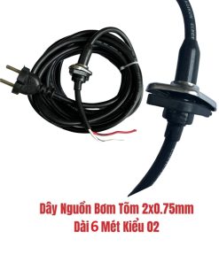 Dây Nguồn Bơm Tõm Dây Đồng 2x0.75mm Dài 6 Mét Kiểu 02