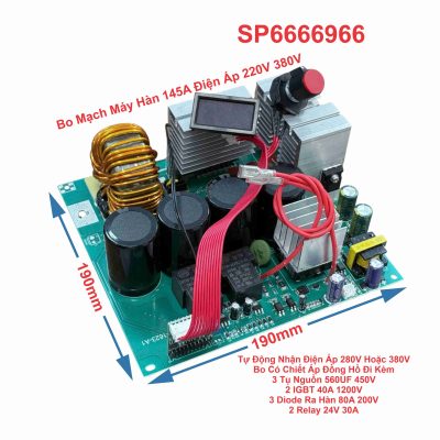 Bo Mạch Máy Hàn 145A Điện Áp 220V 380V