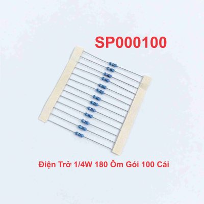 Điện Trở 1/4W 180 Ôm Gói 100 Cái