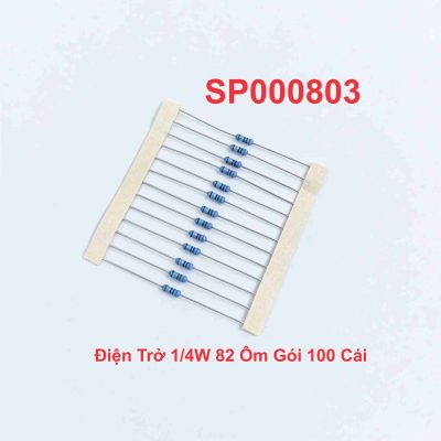 Điện Trở 1/4W 82 Ôm Gói 100 Cái
