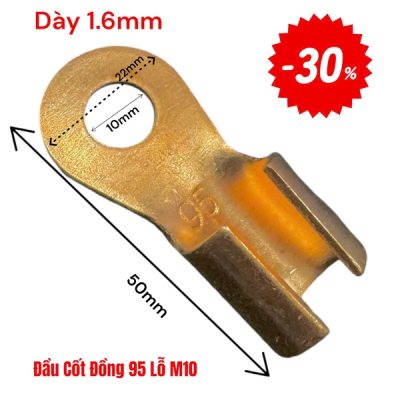 Đầu Cốt Đồng 95 Lỗ M10